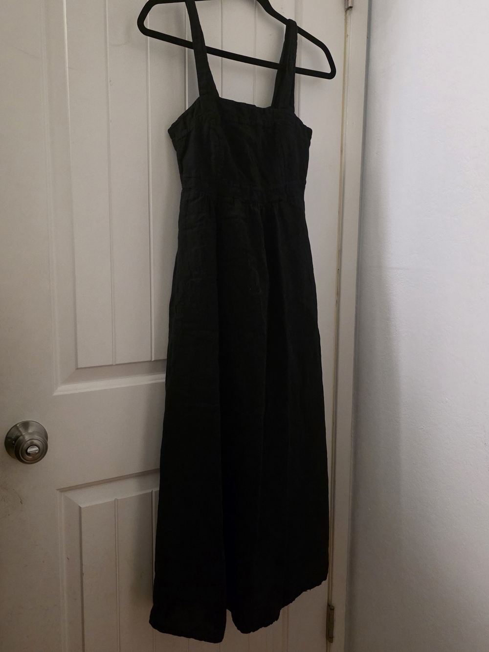 Everyday Black Maxi Dress with Wide Straps